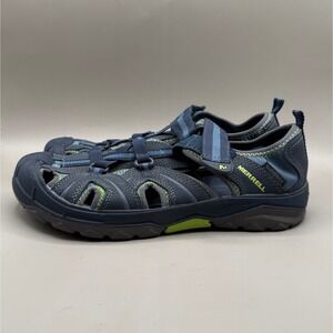 Merrell Hydro Hiker Sandal‎ Mens 6 Leather Waterproof Sport Sandals Blue MY53375